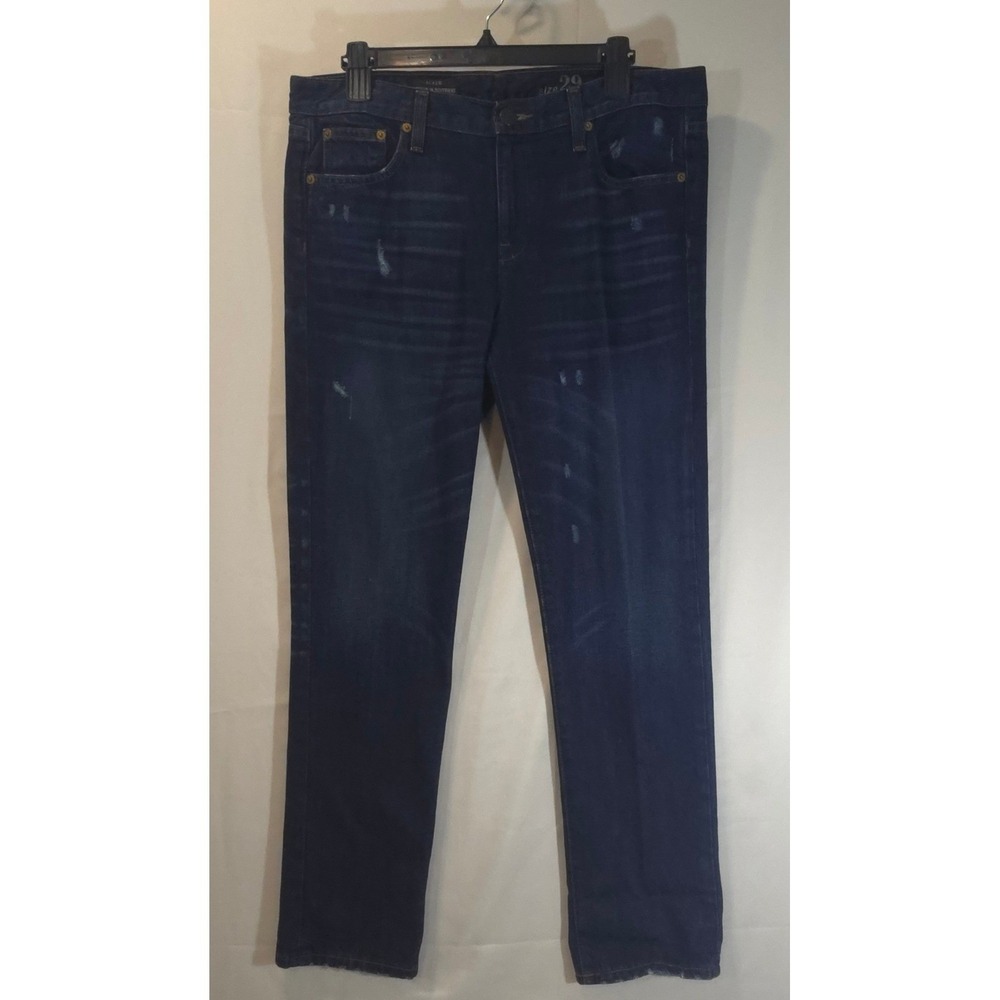 J. Crew Broken In Boyfriend Jeans Dark Wash Distressed Size 29 US 8